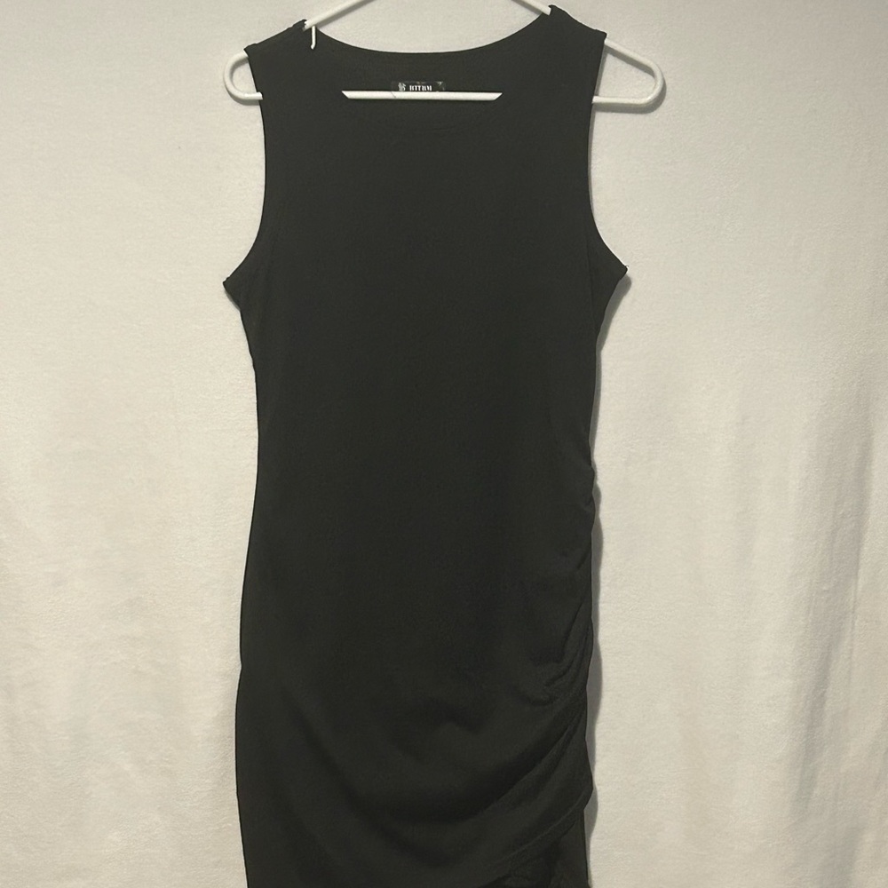 Black cotton dress. Goes with everything!